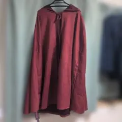 ROMWE フード付きバーガンディケープ M タグ付き新品コスプレ