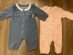 【2着セット】Carter's他　ロンパース 50-70cm ピンク・デニム