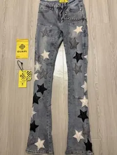 GUAPI スターパッチ フレアデニムパンツ 30インチ即日発送！！ - メルカリ