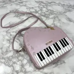 メゾピアノ ピアノ 鍵盤 ショルダーバッグ ピンク ショルダーポーチ