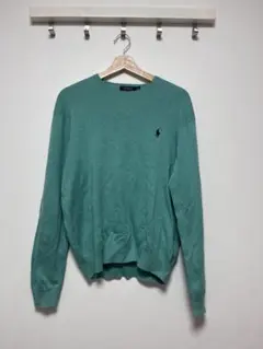 美品　Polo Ralph Lauren ミントグリーン ニットセーター M