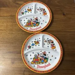 【美品】ディズニーランド 子供用プレート 仕切り付き