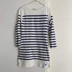 【ORCIVAL】オーシバル☆ストライプ 長袖Tシャツ ホワイト/ネイビー