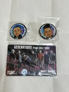 GENERATIONS ピンバッジ 関口メンディー　小森隼(カードおまけ付き)