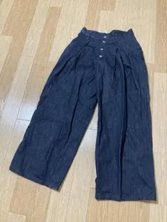 WISH FOREVER デニムパンツ ワイド Ｍサイズ リジット デニムのサムネイル