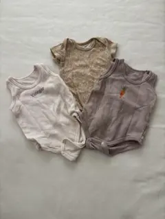 テータテート　肌着　ロンパース ボディスーツ3点セット 70 バースデイ