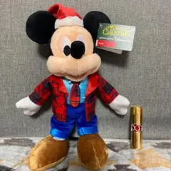 香港ディズニー　ミッキーぬいぐるみ　クリスマス