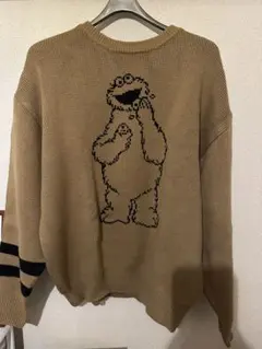 セサミストリート クッキーモンスター ニット