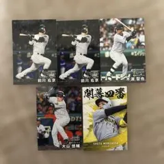 タイガース ① カルビー プロ野球チップス カード 5枚セット 阪神タイガース