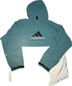 adidas クロップドジャケット adidas（アディダス） デニムジャケット gジャン 総柄プリント