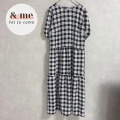 ディバイデッド　エイチアンドエム　ギンガムチェックティアードワンピース　パフ袖のサムネイル