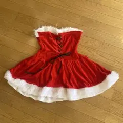 サンタ コスプレ衣装 赤 ベルベット風