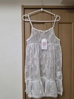 ホワイト レース キャミワンピース