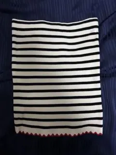 ZARA ボーダー リブニットスカート Msize