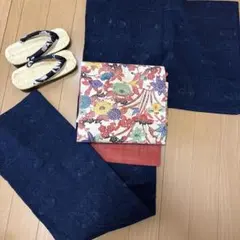 ◇最高級【綿絽浴衣】古典黒雪繋ぎの七宝涼しゆかた◇着物としても着用