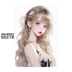 00278 ガール ペーパー/ステッカー 4枚 CREARTISTZ