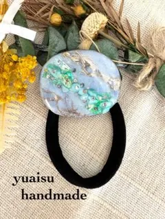 ♡♡ 스파클링 블루 오로라 헤어 엘라스틱 ♡♡