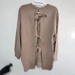レディース バックリボン デザイン ニット L 新品 タグ付き