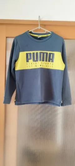 PUMA 長袖トレーナー 150 ネイビー/イエロー