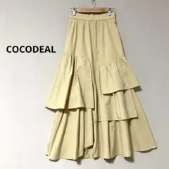 COCODEAL ココディール サッカーストライプアシメペプラムスカート　1