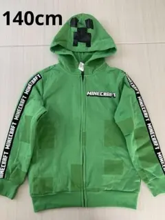 マインクラフト　パーカー　クリーパー　フリース　男の子　裏起毛　長袖　140cm
