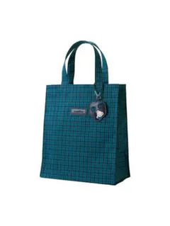 美品⭐︎ファミリアトートバッグ⭐︎青系ファミリアチェック（大きい方）