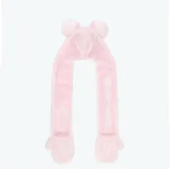 ディズニー　マフラーキャップ　ピンク　ミニー