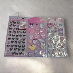サンリオ シール3枚 ボンボンドロップシールミニクロミ ジュエルマシュマロシール
