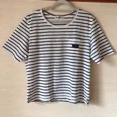 ナイガイ ボーダー Tシャツ カットソー　レディースLサイズのサムネイル