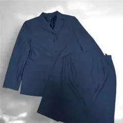 リクルートスーツ レディース 17号 グレー ウール混 就活 フォーマル ３L