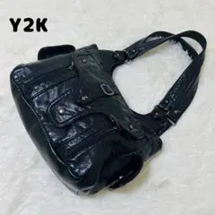 Y2K ブラック ショルダーバッグ