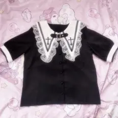 MA*RS MARS　BIG襟クロス刺繍ブラウス ホワイトのサムネイル