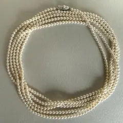 タサキアコヤベビーパール超ロングネックレス4.0-4.3mm216cm 照りよしのサムネイル