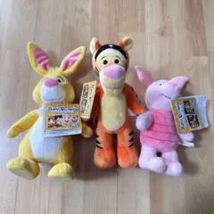 ディズニー　ポージープラッシー　ティガー　ラビット　ピグレット