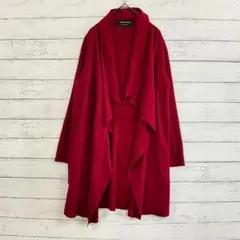 LAPINE BLANCHE 赤 ニットコート M 日本製 秋冬 大人カジュアル