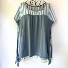 axes femme ビジュー付き ストライプカットソー フェアリーグランジのサムネイル