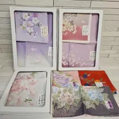 大判サイズ宇野千代×5枚　プレゼント和柄×3枚　計8枚ハンカチ　新品・タグ付き
