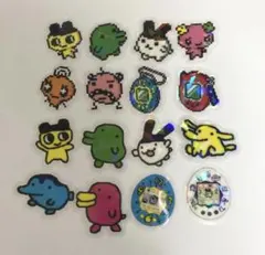 たまごっち　オーロラホログラム　クリアフレークシール　16枚セット