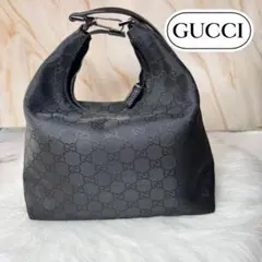 GUCCI ホーボー　ナイロン　レザー　バッグ　GG グッチ