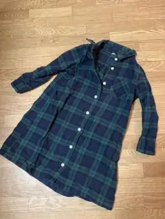 MUJI 無印良品 ブラックウォッチワンピース 110cm