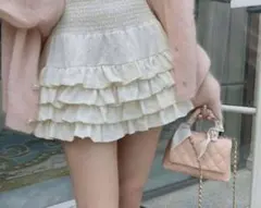 ⭐︎新品✨インパン付き フリルレーススカート ホワイト