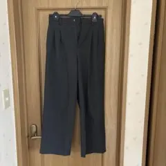 UNIQLO タックワイドパンツ グレーMサイズ