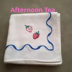 Afternoon Tea いちご柄フルーツカーゼハンカチ　未使用新品のサムネイル