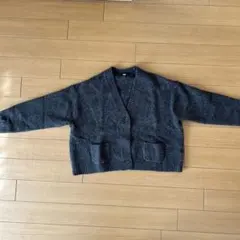 ユニクロ スフレヤーン ショートカーディガン L ニット