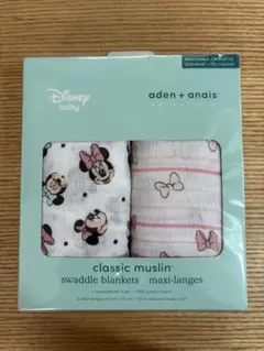 aden + anais （ミニー柄）おくるみ 2枚セット