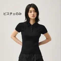 GU リブニットポロシャツ　黒　 ビスチェのみ　ジーユー