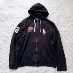2XL✨ポロバイラルフローレン USAフラッグ ビッグポニージップアップパーカー