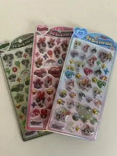 【新品】シールパワーパフガールズ うるちゅる うるちゅるポップシール 3枚セット