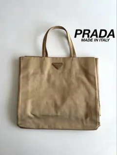 美品 PRADA トートバッグ 三角ロゴ テスート 白タグ ブラウン - メルカリ