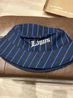 Lions バケットハット ネイビー/青ストライプ